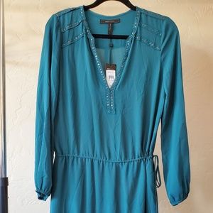 BCBG Green studded dress, new with tags